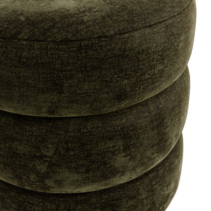 Emil Olive / Black Pouffe