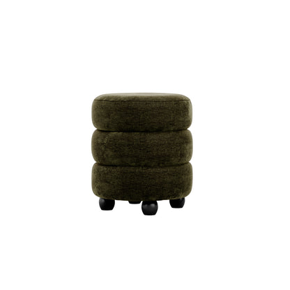 Emil Olive / Black Pouffe