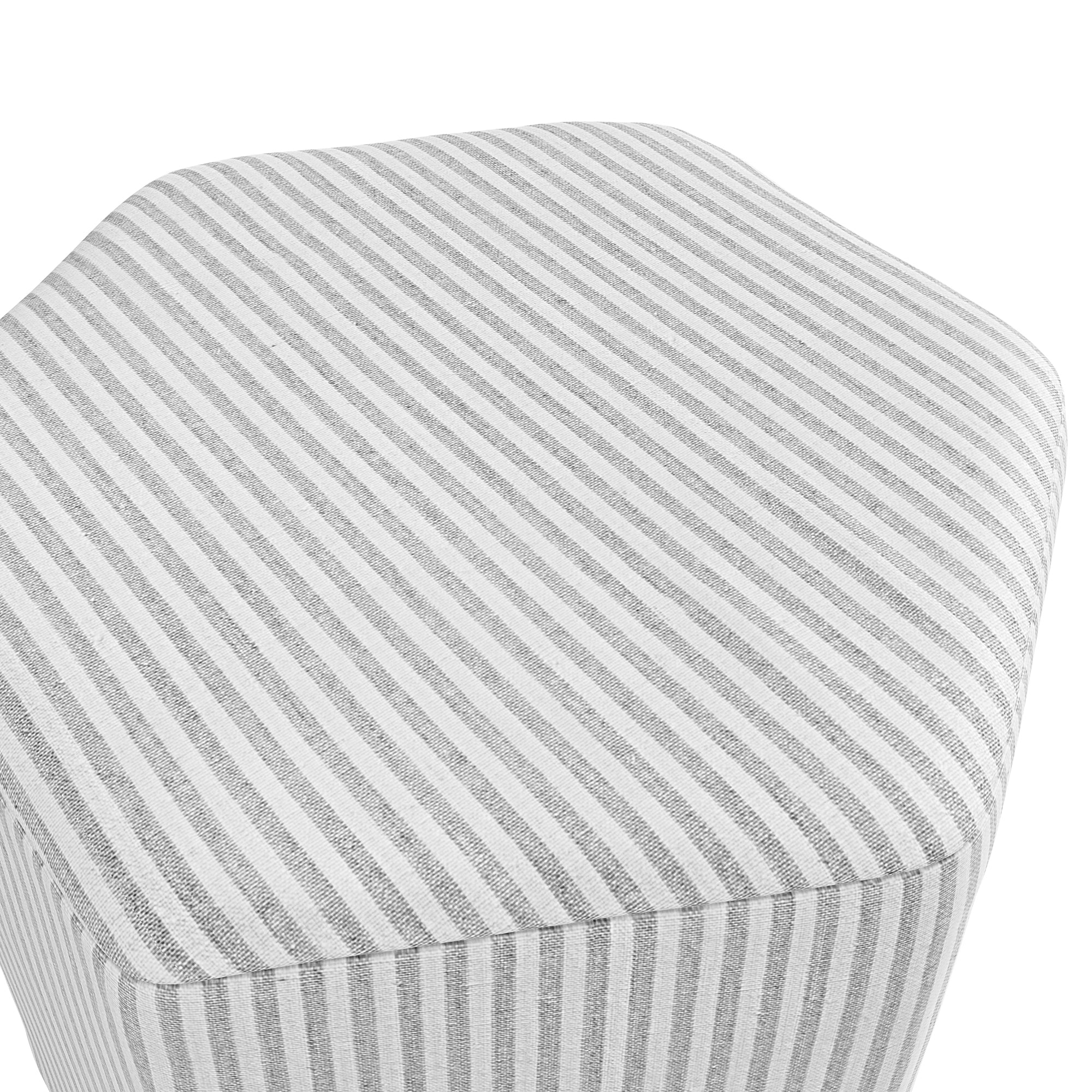 Hattie Grey Thin Stripe Stool