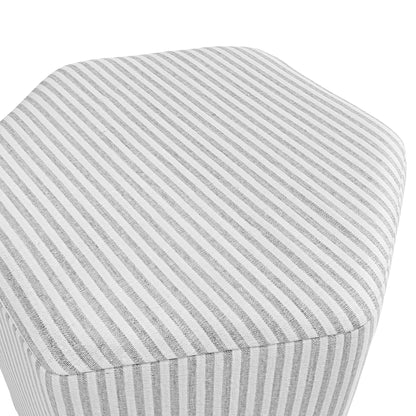 Hattie Grey Thin Stripe Stool