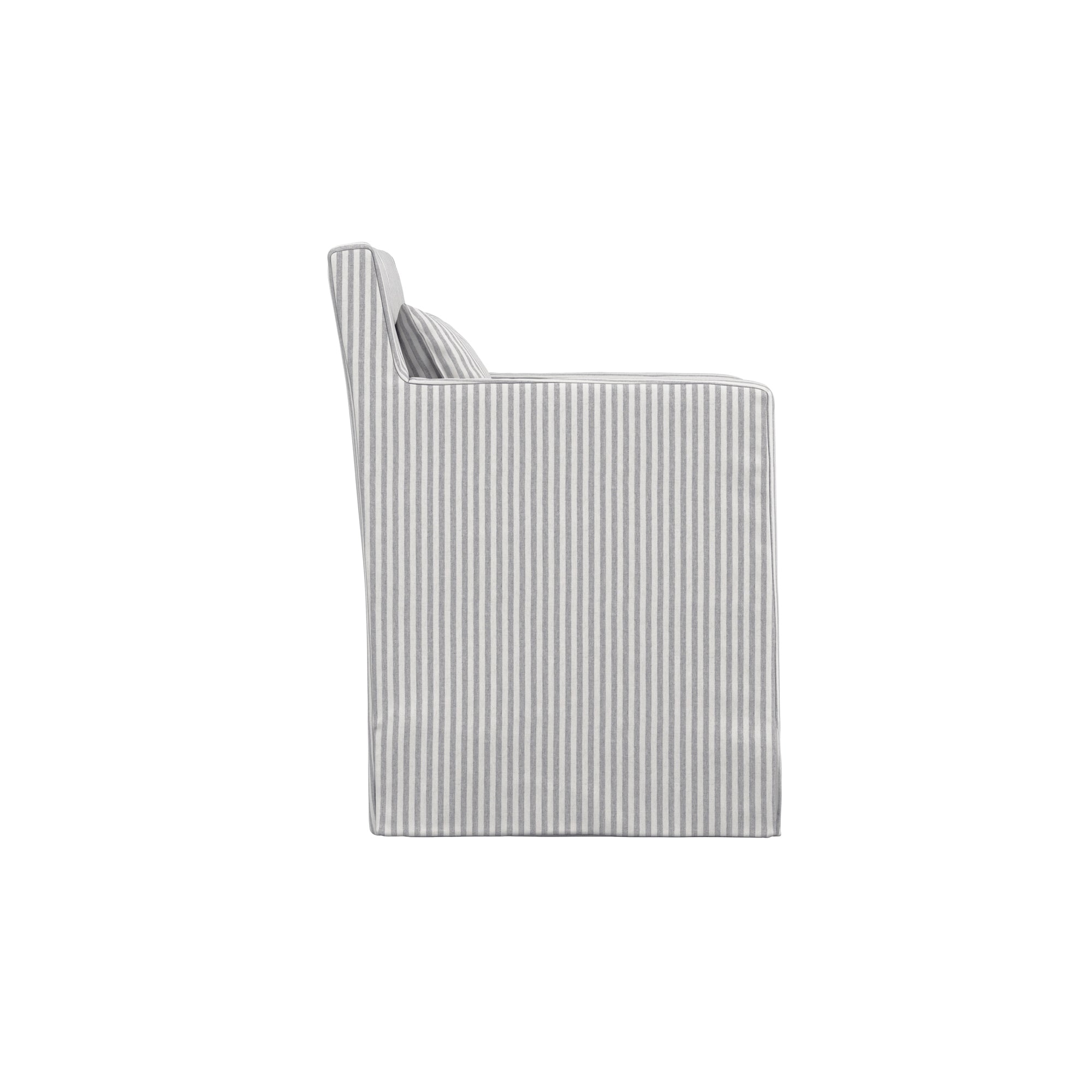 Hampstead Grey Thin Stripe Dining Chair