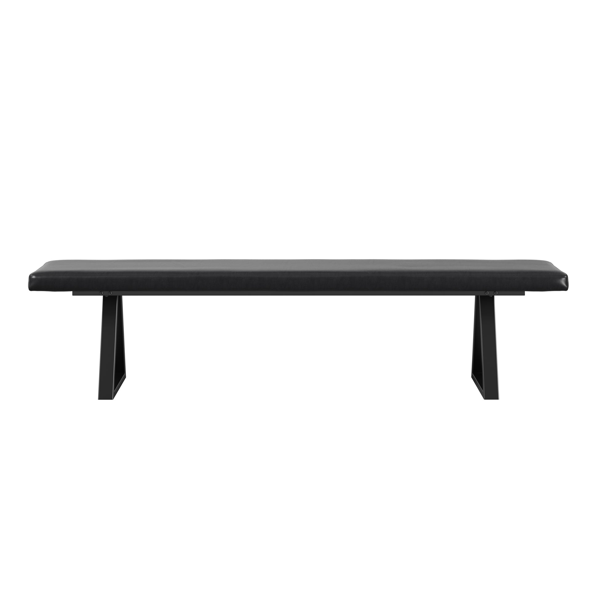 Black long dining bench