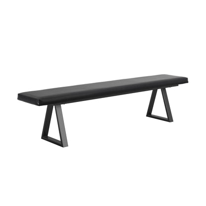Black long dining bench