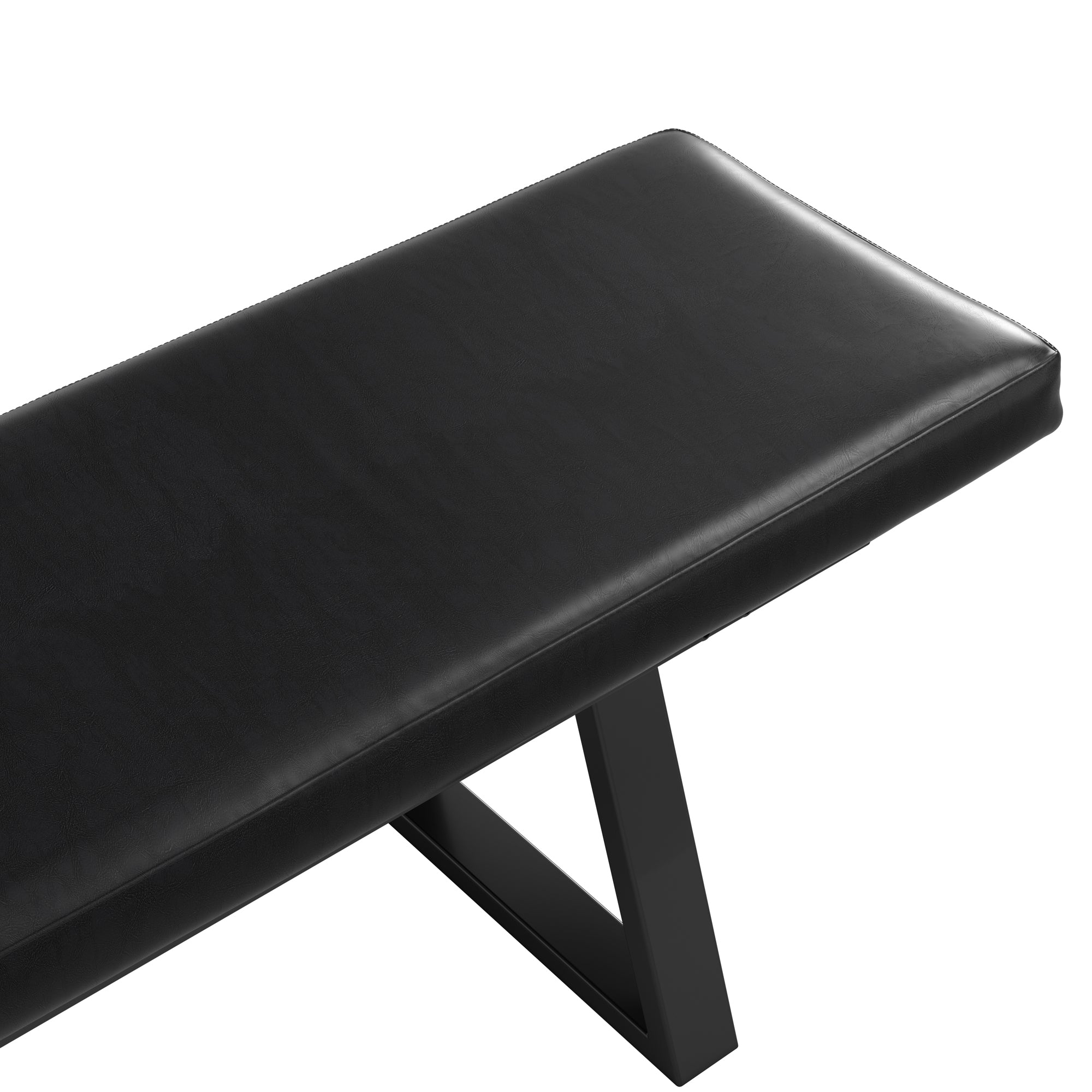 Black long dining bench