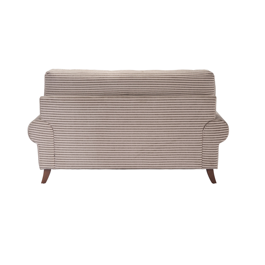 Grey Striped Chenille 2 seater Sofa with Wooden Legs