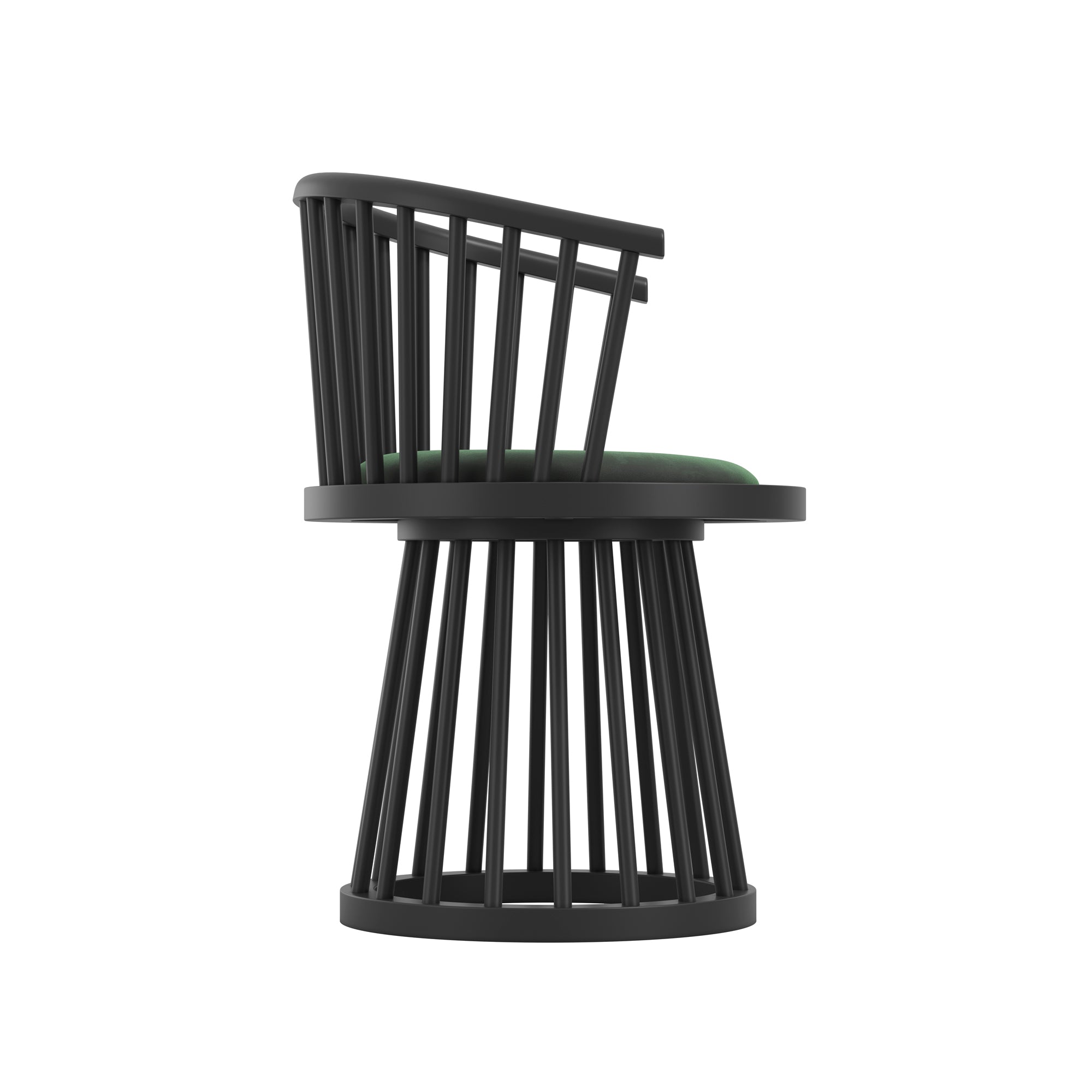 Lila Forest Green / Black Dining Chair