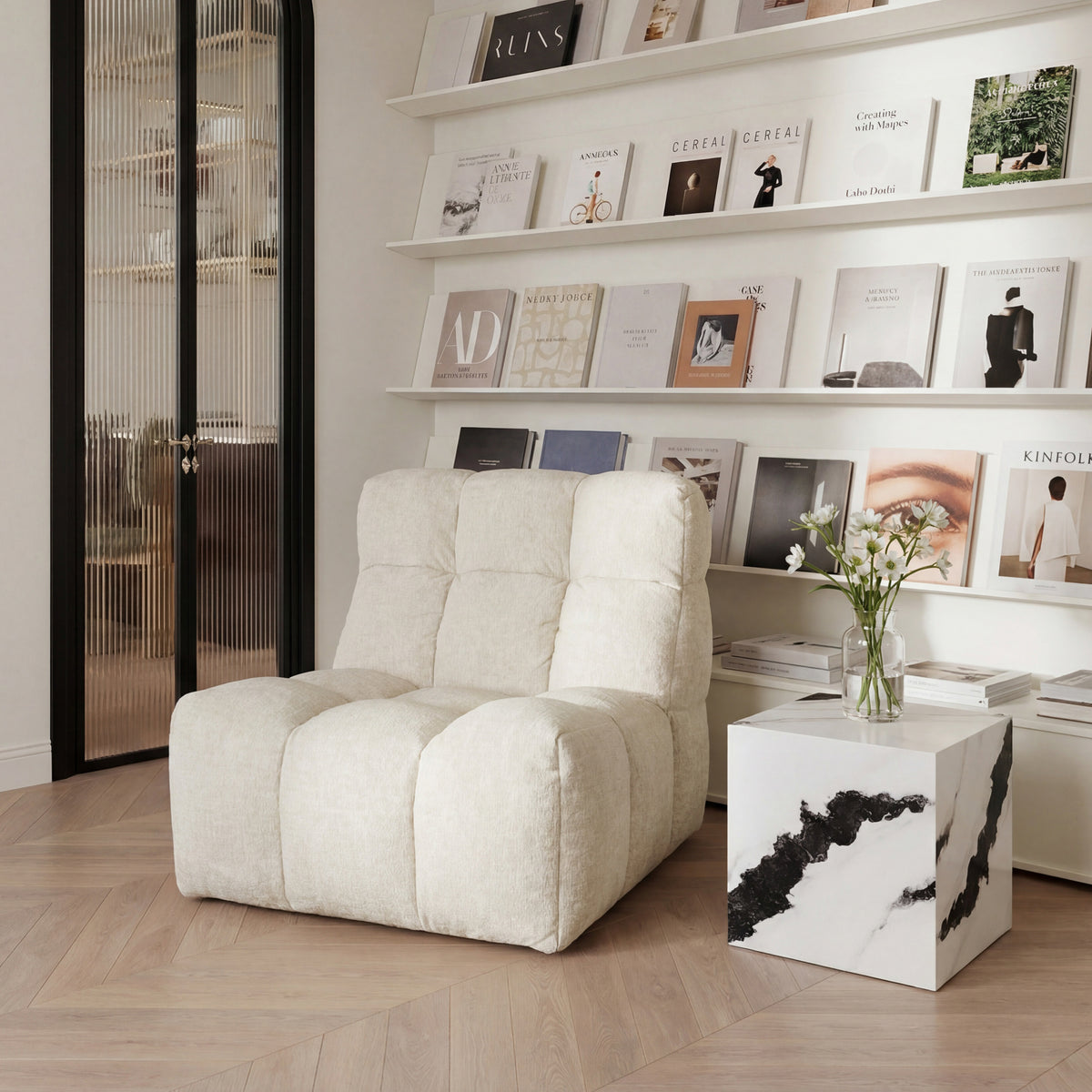 Ace Ivory Swivel Chair