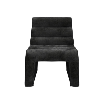 Black velvet accent chair