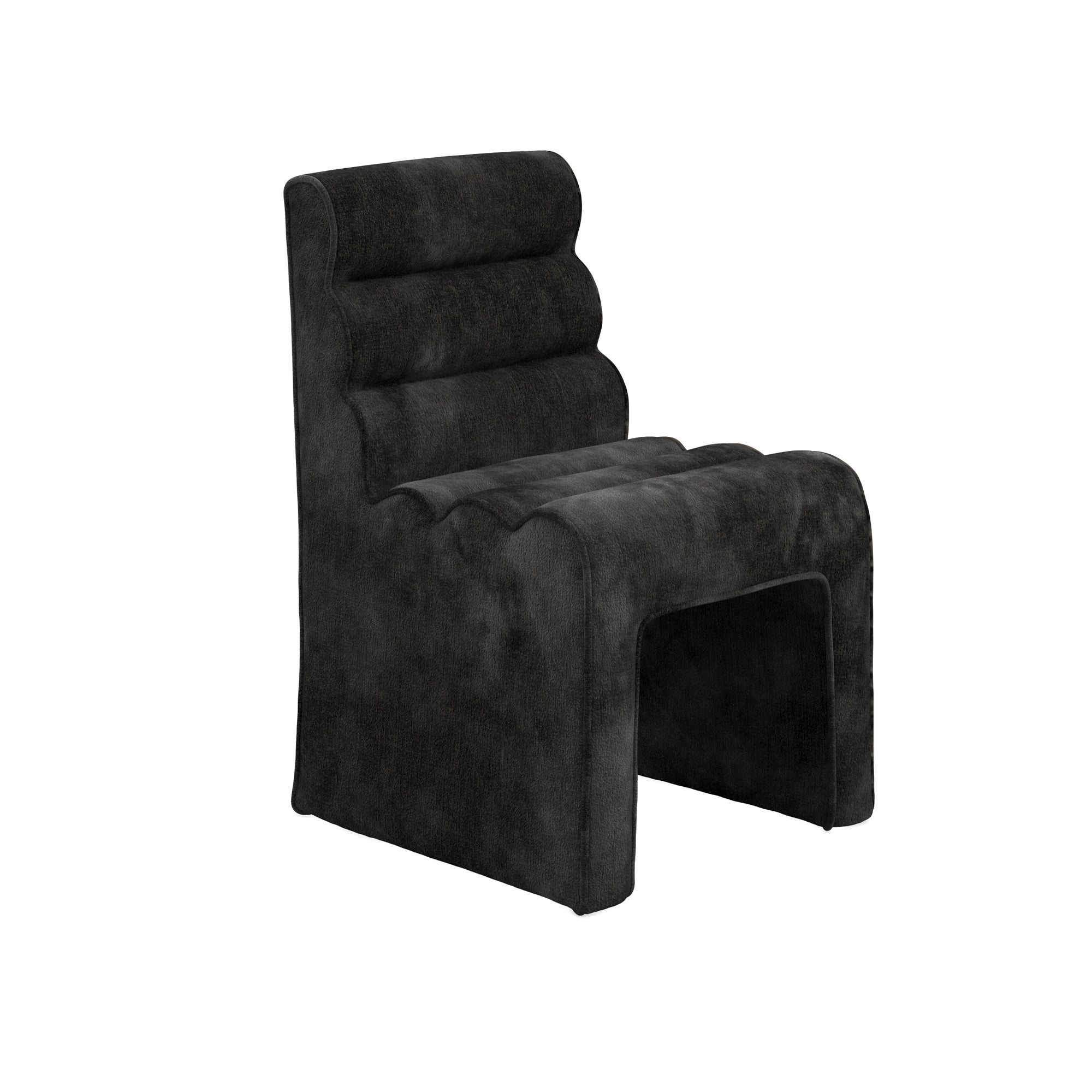 Black velvet dining chair