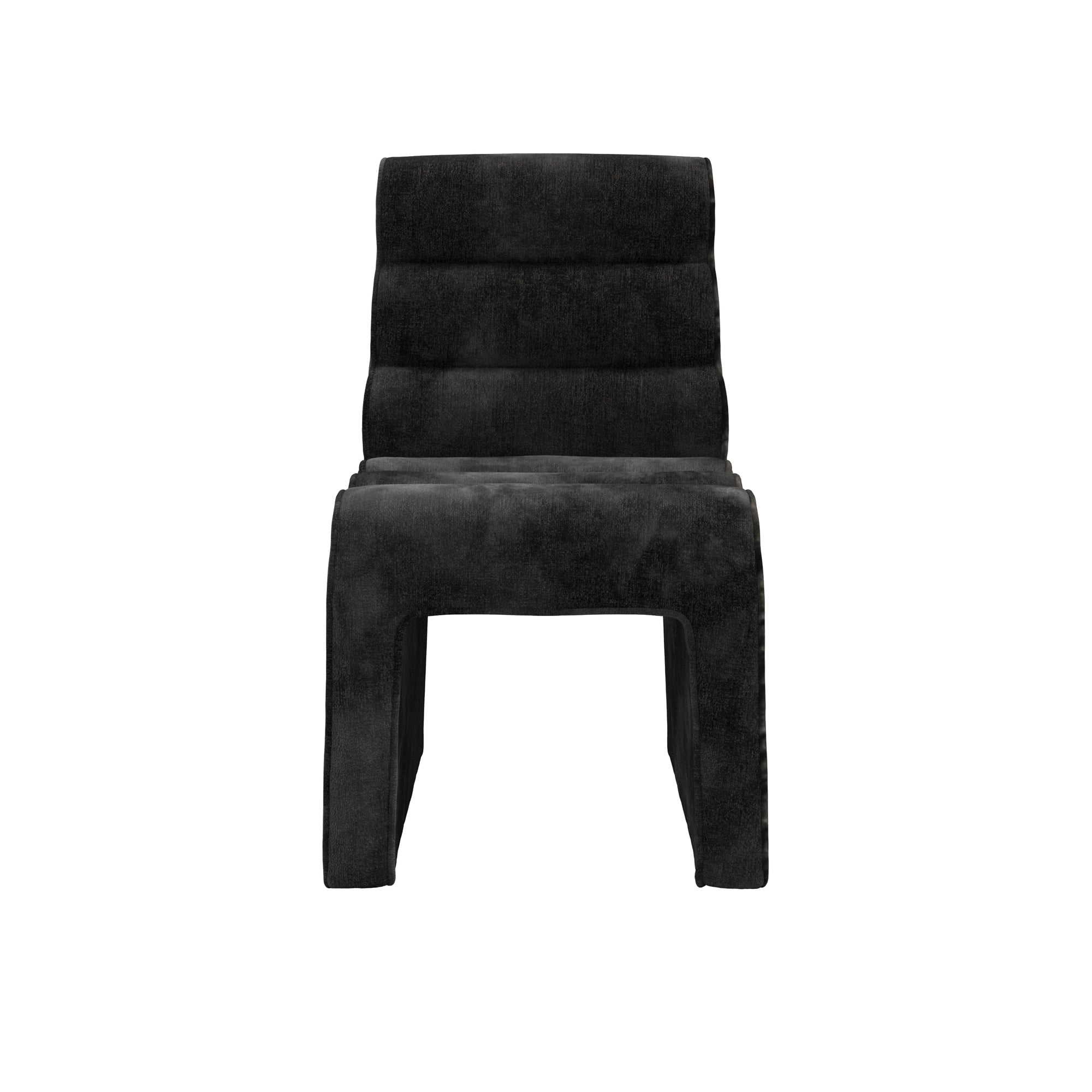 Black velvet dining chair