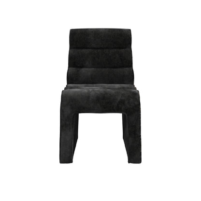 Black velvet dining chair