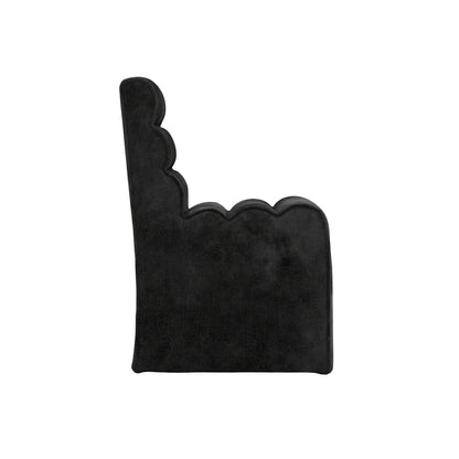 Black velvet dining chair
