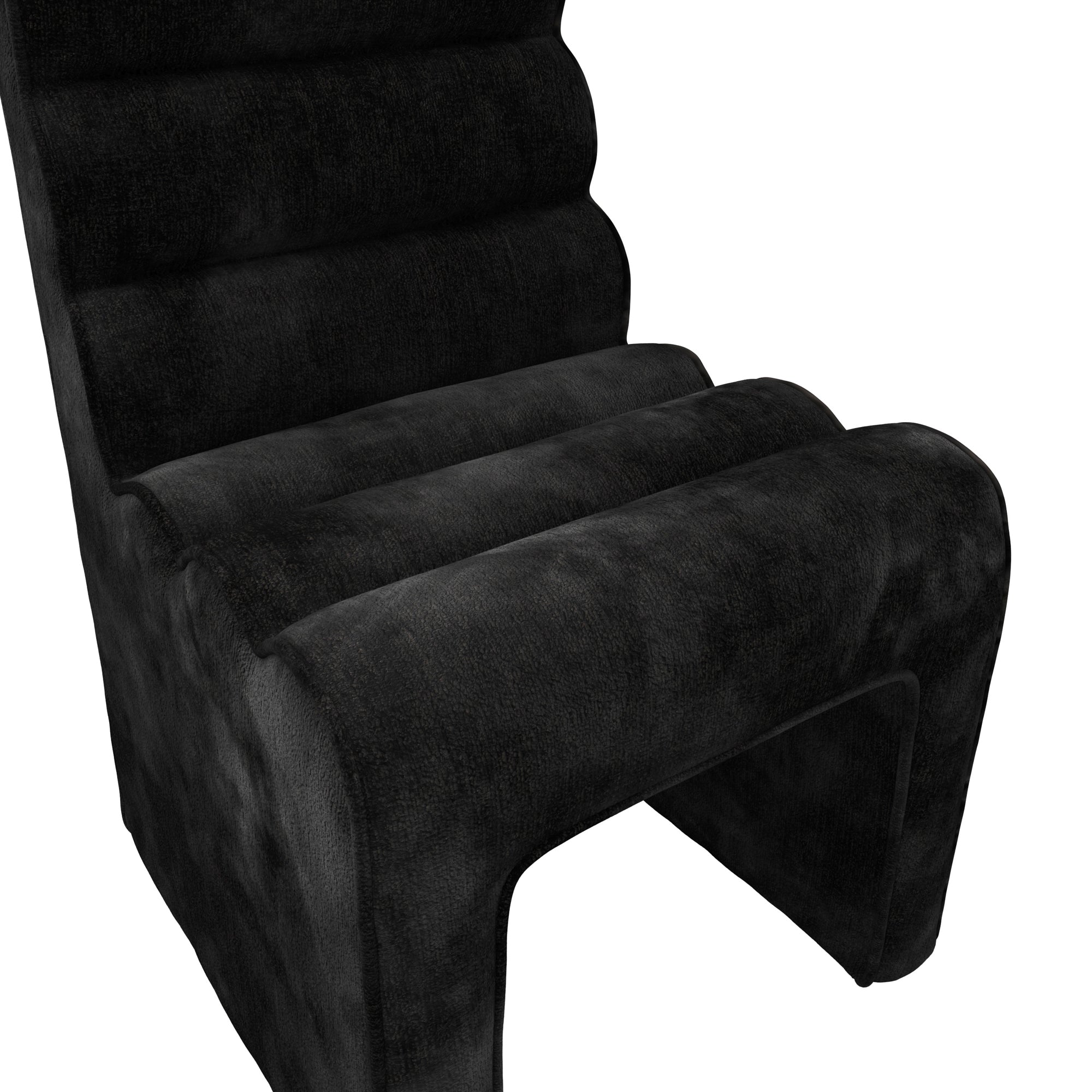 Black velvet dining chair