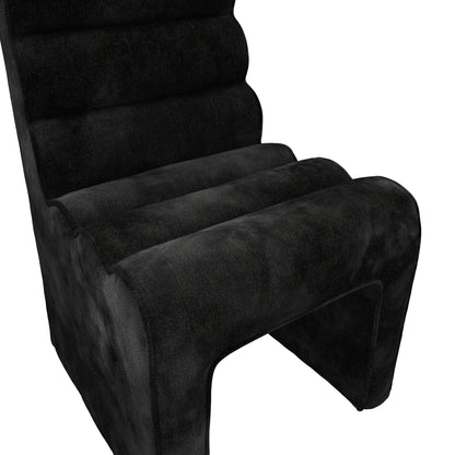 Black velvet dining chair