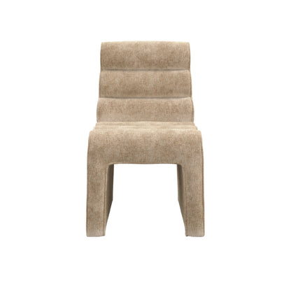 Beige velvet dining chair