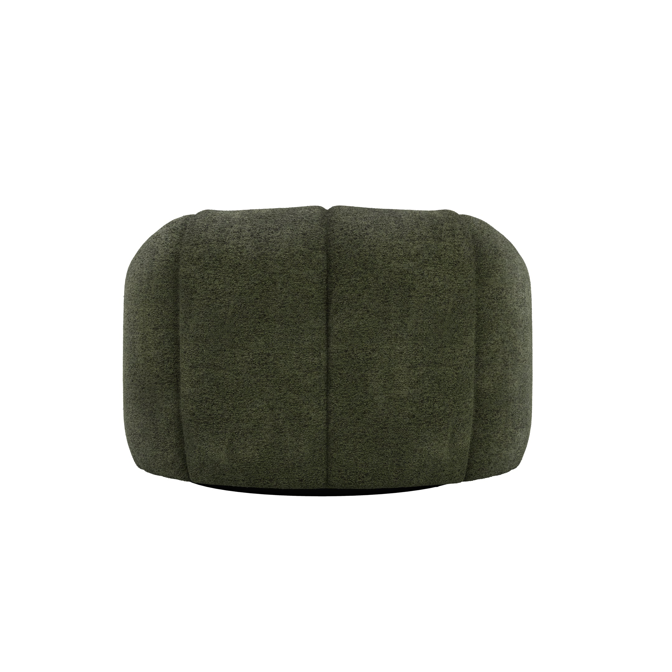 Green round boucle swivel chair