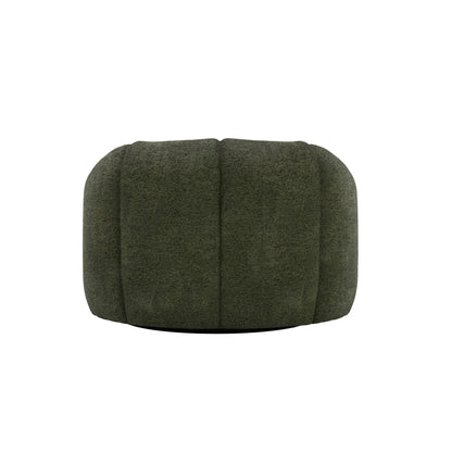 Green round boucle swivel chair