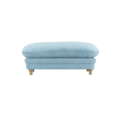 Surrey Footstool Duck Egg Blue Weave