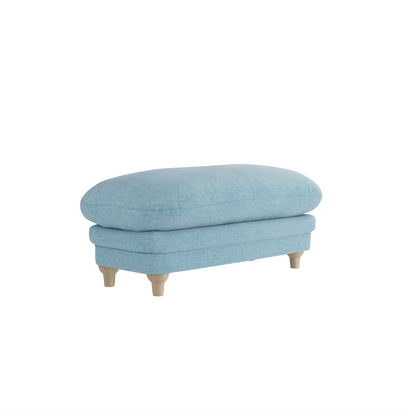 Surrey Footstool Duck Egg Blue Weave