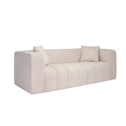 Beige 3 seater Chenille Sofa 