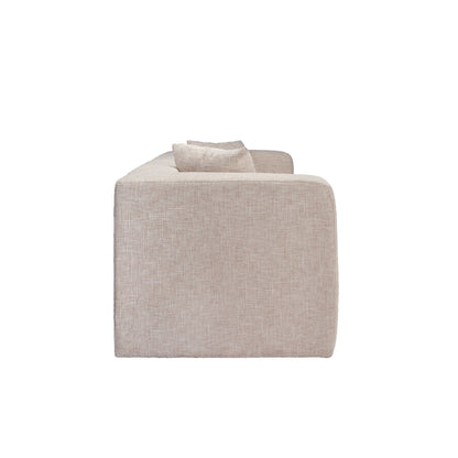 Beige 3 seater Chenille Sofa 