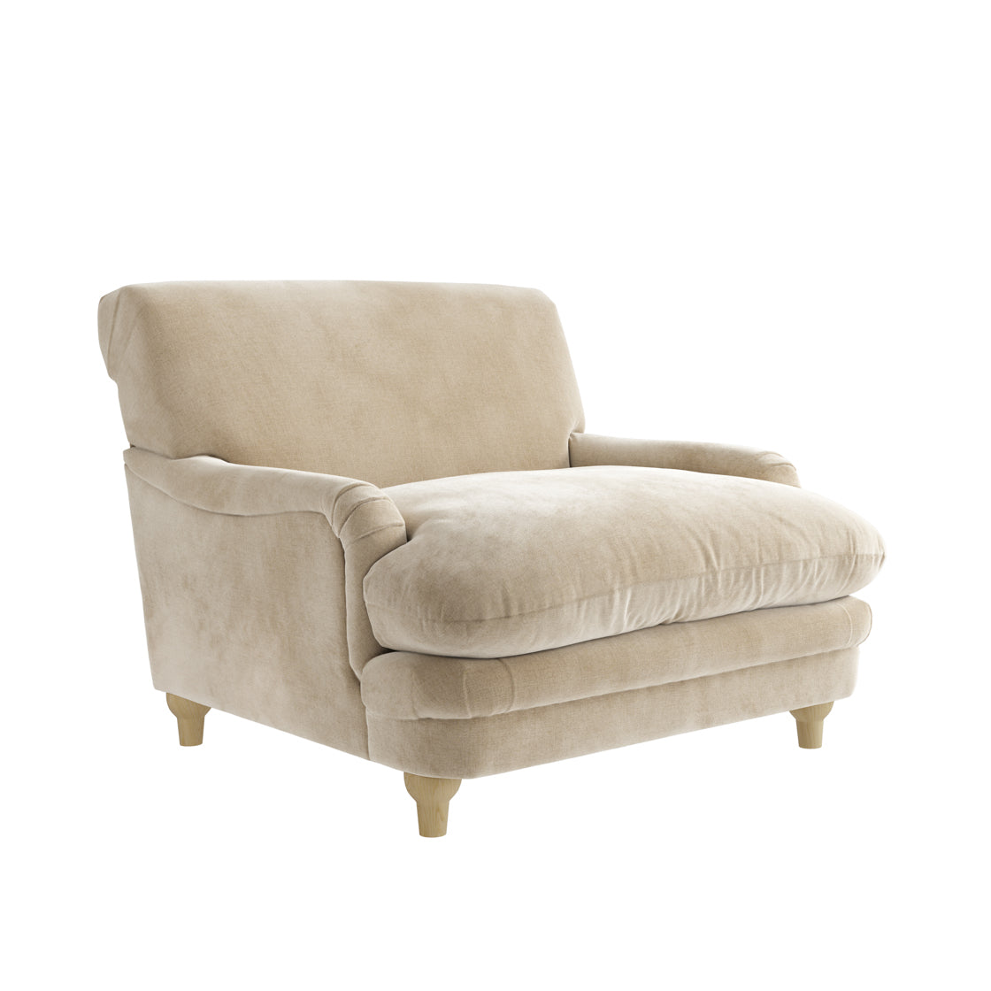 Soft Beige Chenille Armchair