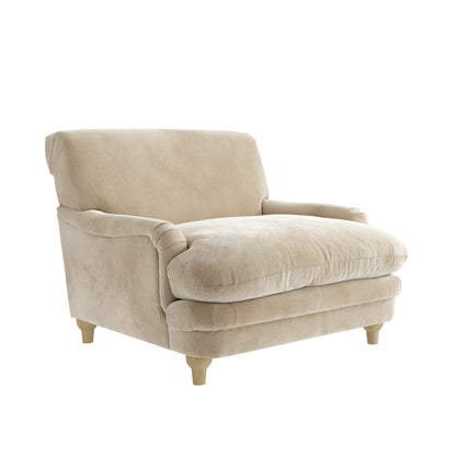 Soft Beige Chenille Armchair