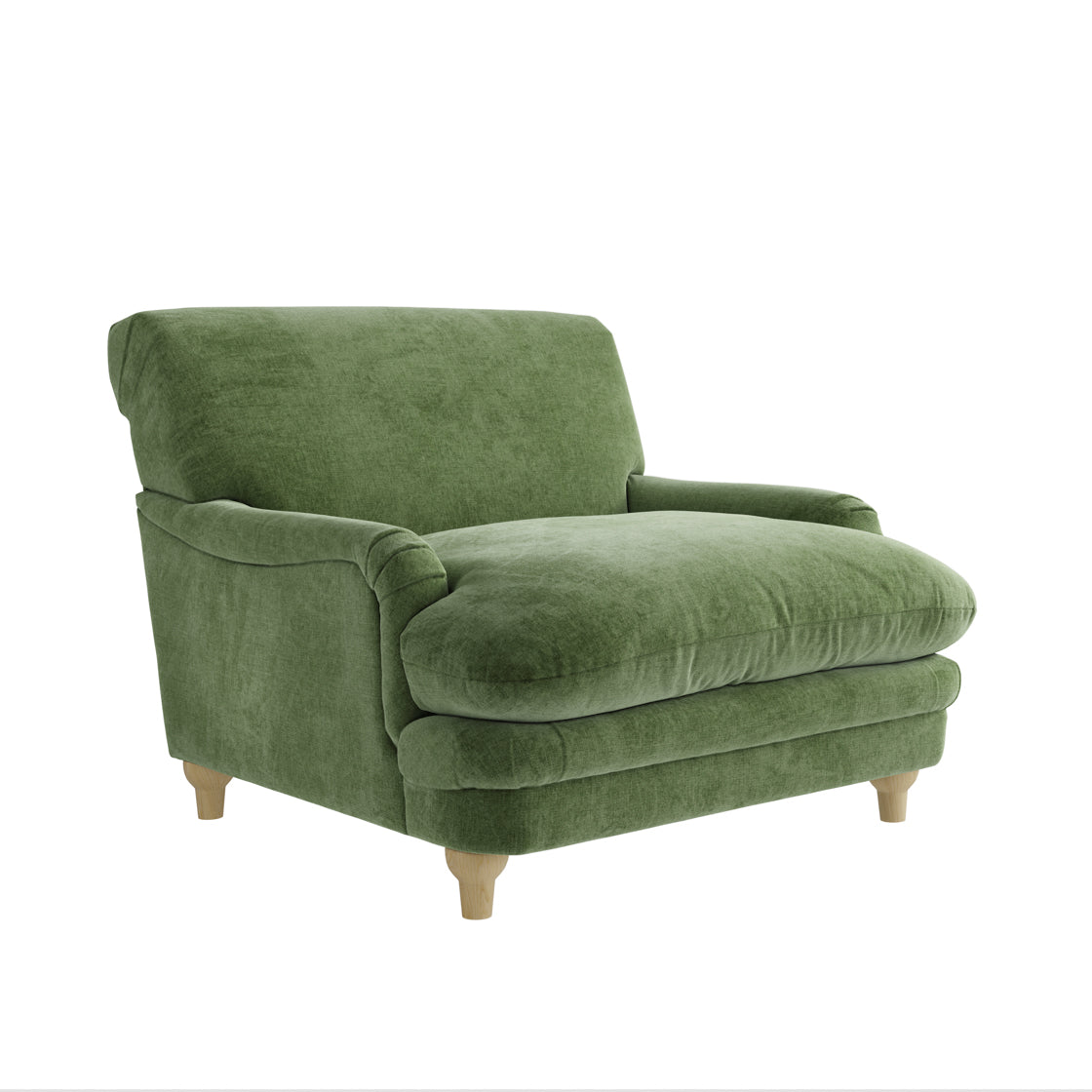 Soft Green Chenille Armchair