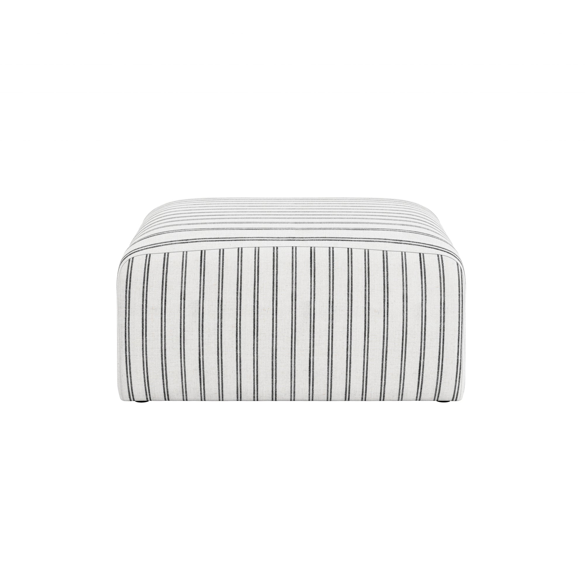 Winona Chalk Stripe Pouffe