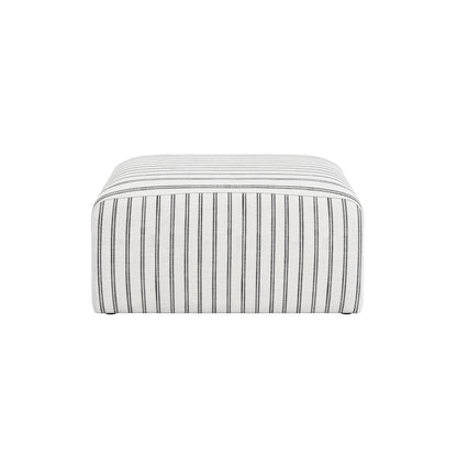 Winona Chalk Stripe Pouffe