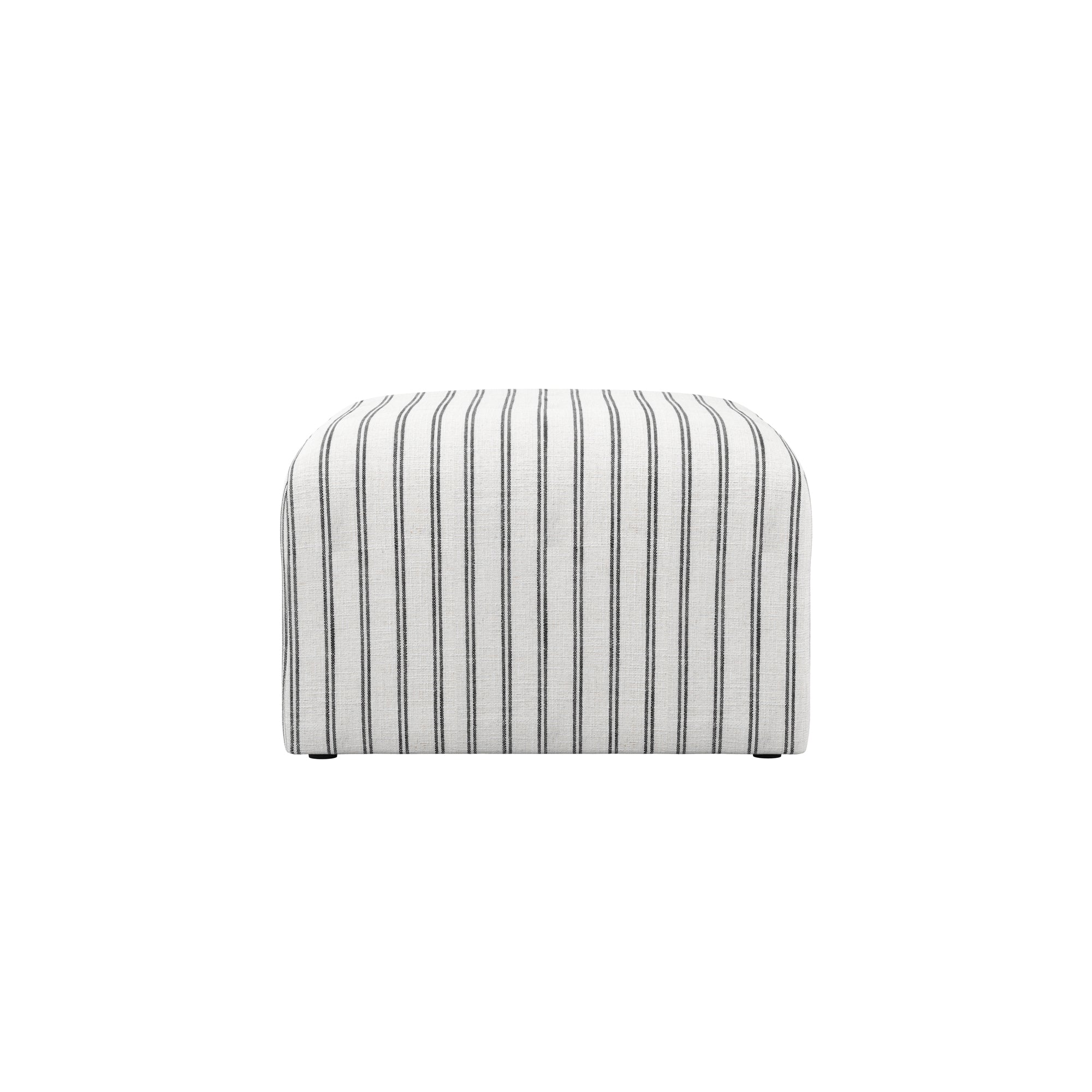 Winona Chalk Stripe Pouffe