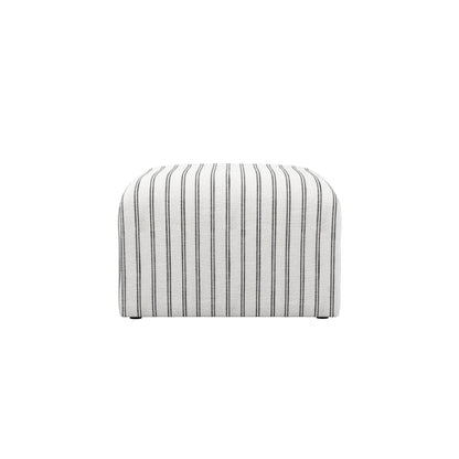 Winona Chalk Stripe Pouffe