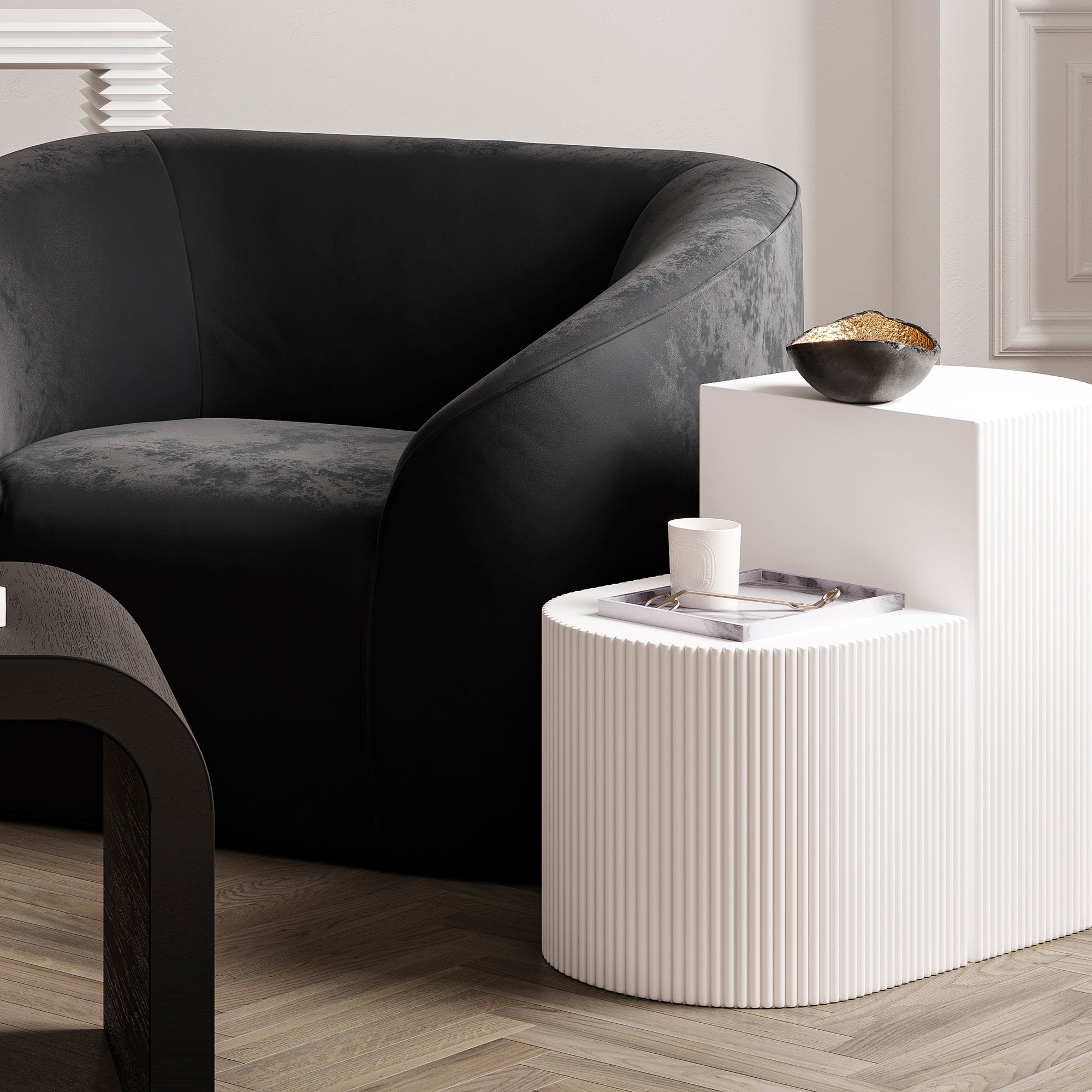 Reese White Side Table