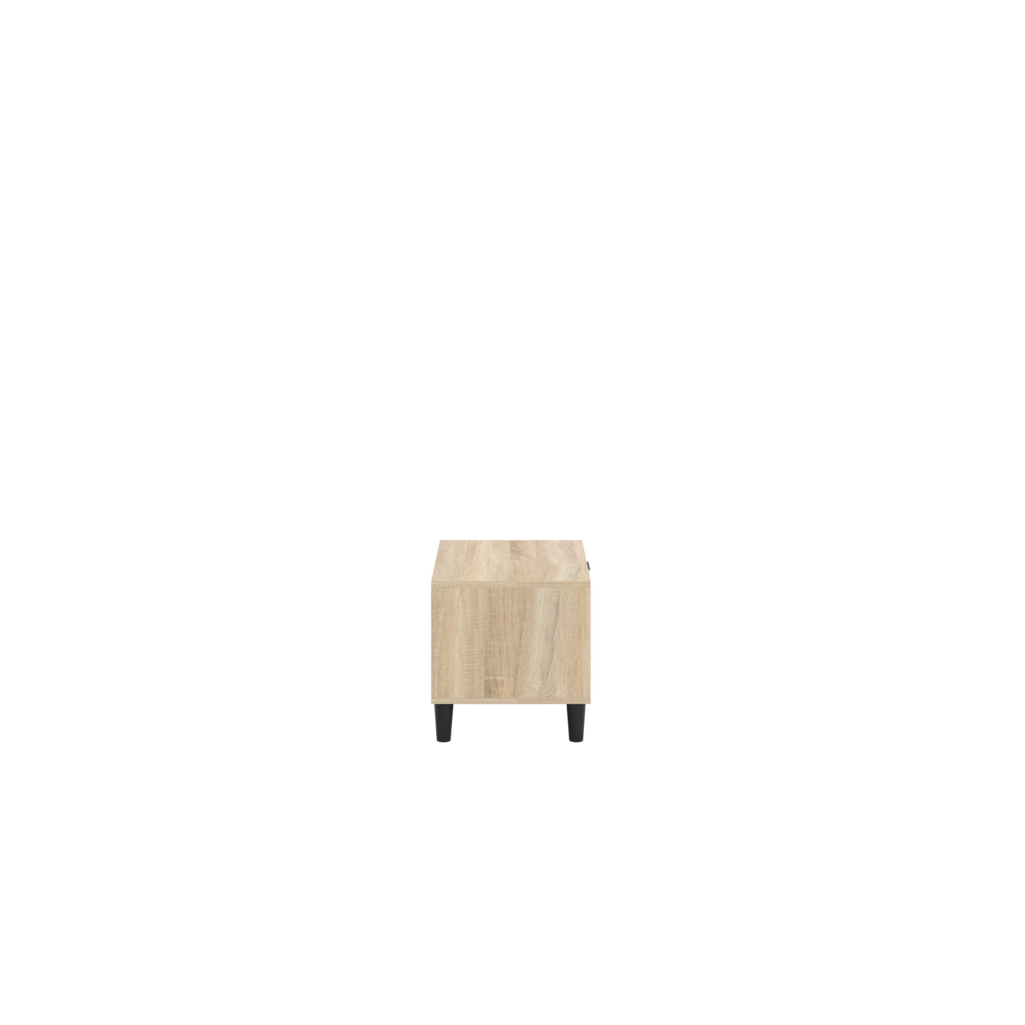 Chevron pattern bedside cabinet in oak 