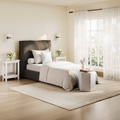 Milos Deep Grey Single Bed