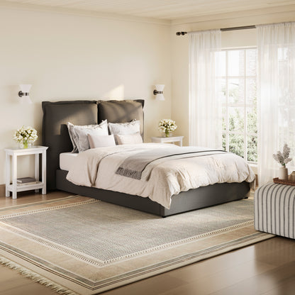 Milos Deep Grey King Size Bed