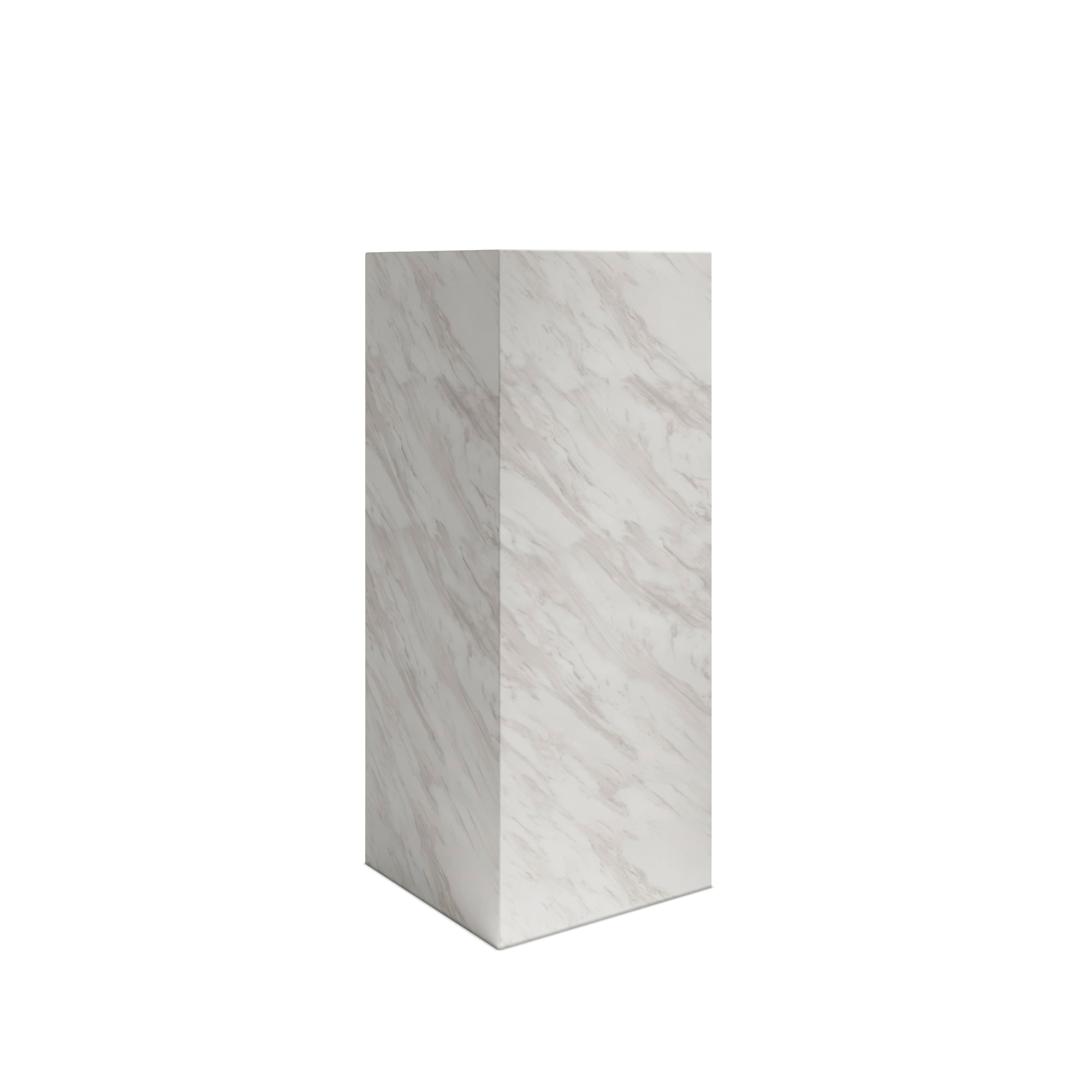 Square marble effect large pedestal 