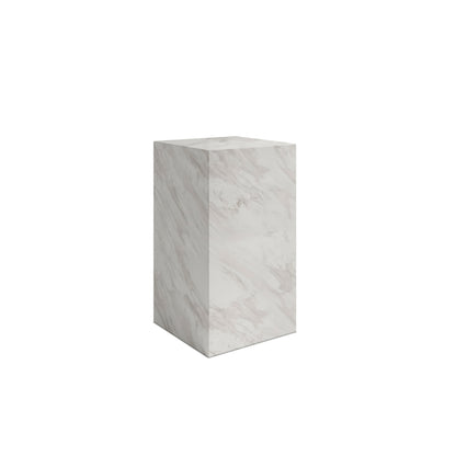 Square marble effect small pedestal 