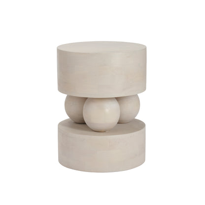 Sachi Oak White Side Table