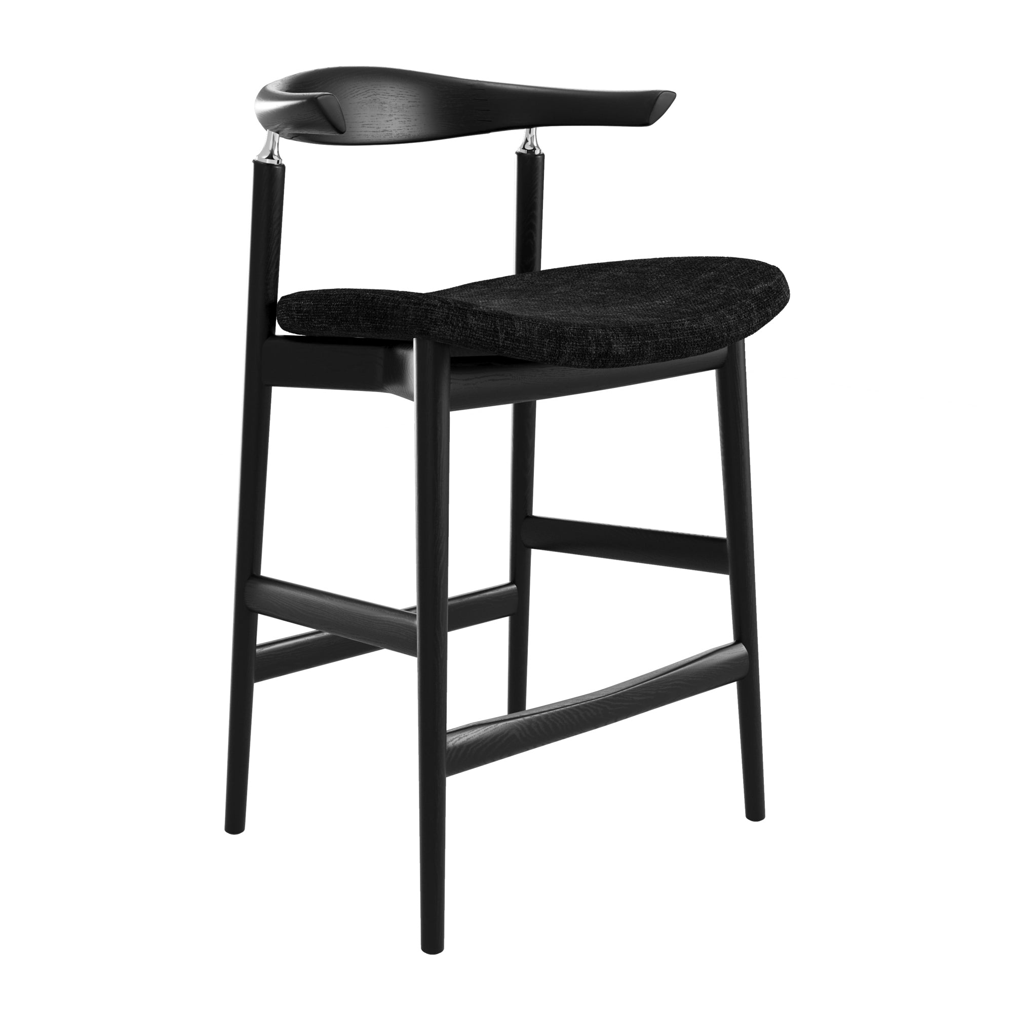 Modern black counter stool 