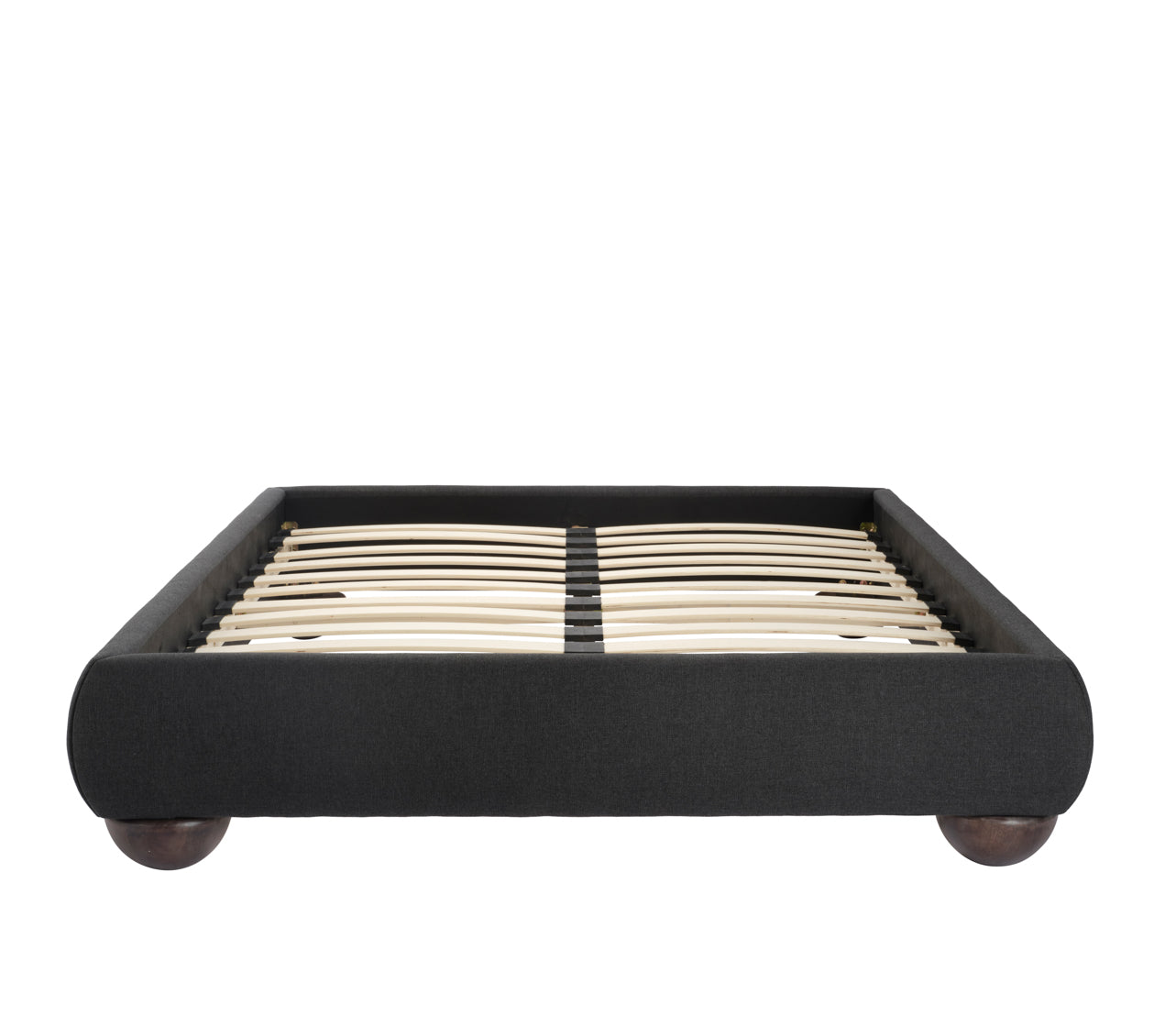Black Tweed fabric King Bed