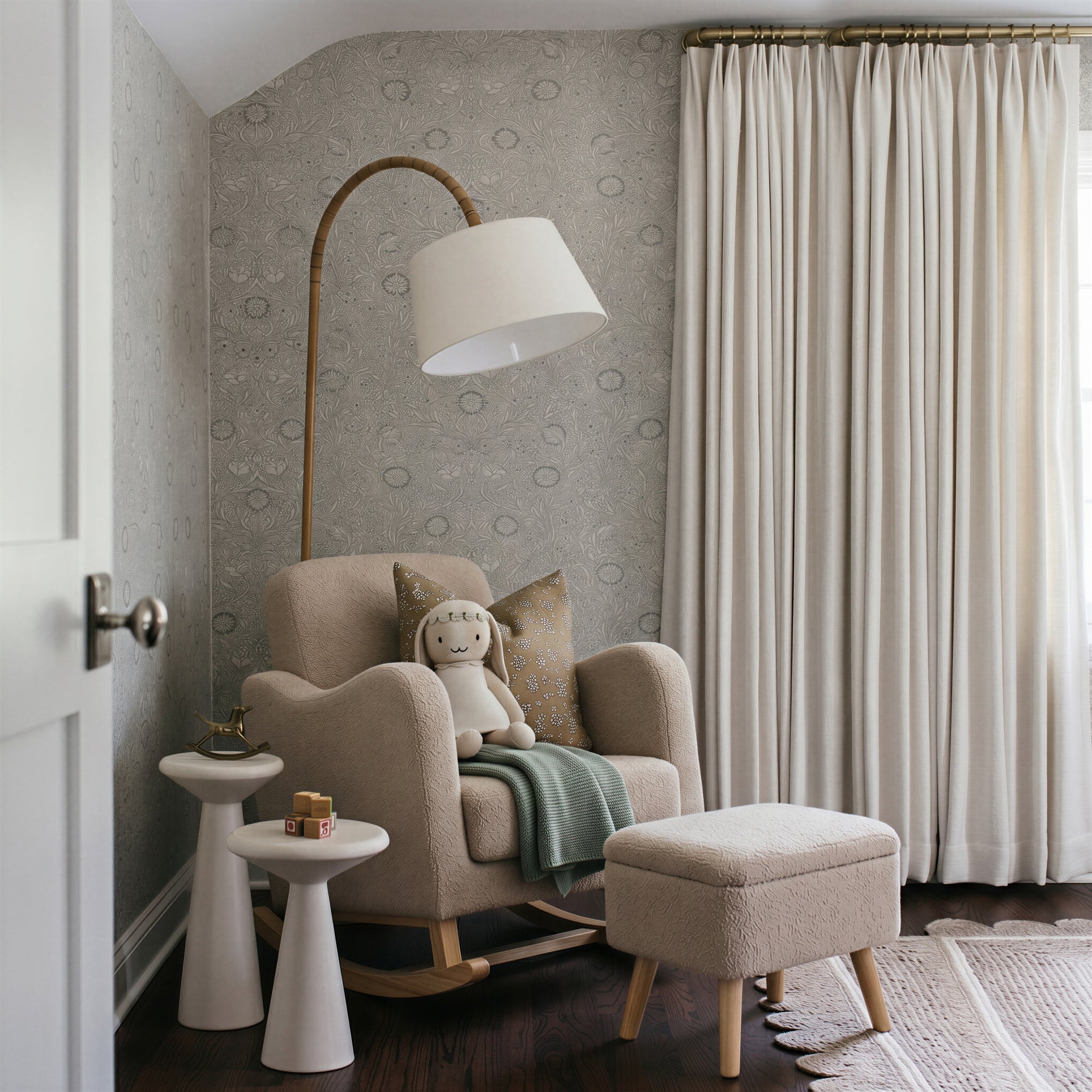 Soother Nursing Chair & Stool Biscuit Ted