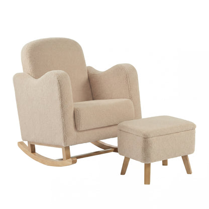 Soother Nursing Chair & Stool Oat Ted