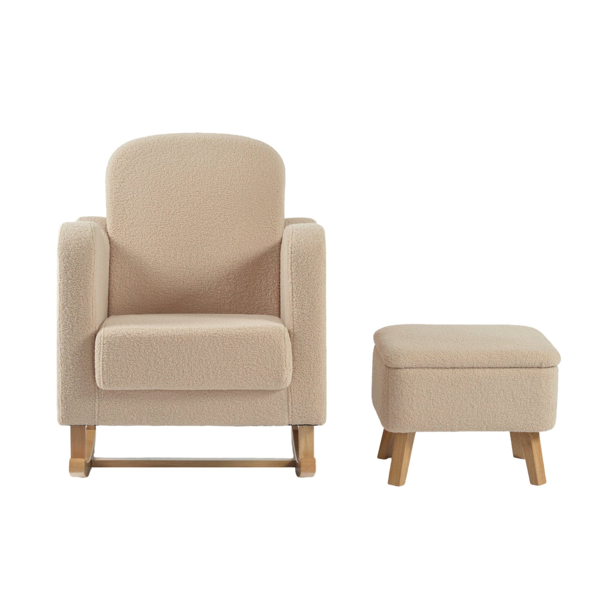Soother Nursing Chair & Stool Oat Ted