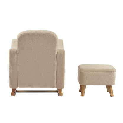 Soother Nursing Chair & Stool Oat Ted
