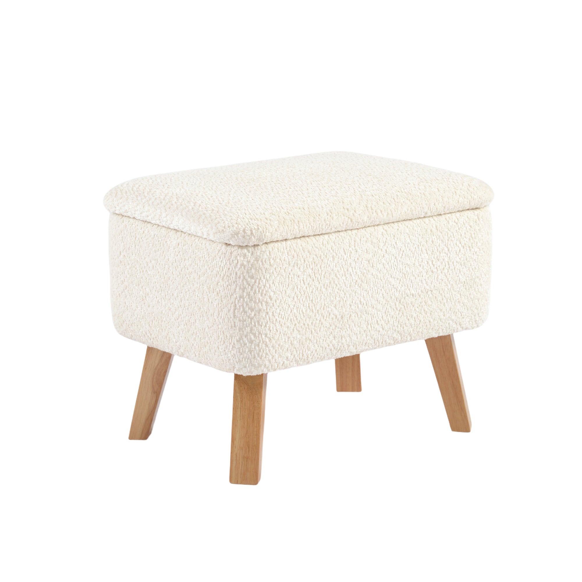 Soother Nursing Chair & Stool Off White Boucle