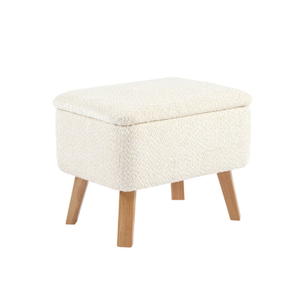Soother Nursing Stool Off White Boucle