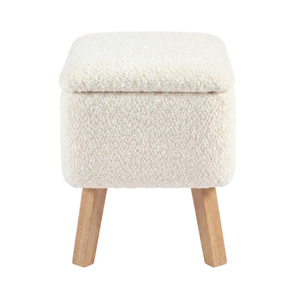 Soother Nursing Chair & Stool Off White Boucle