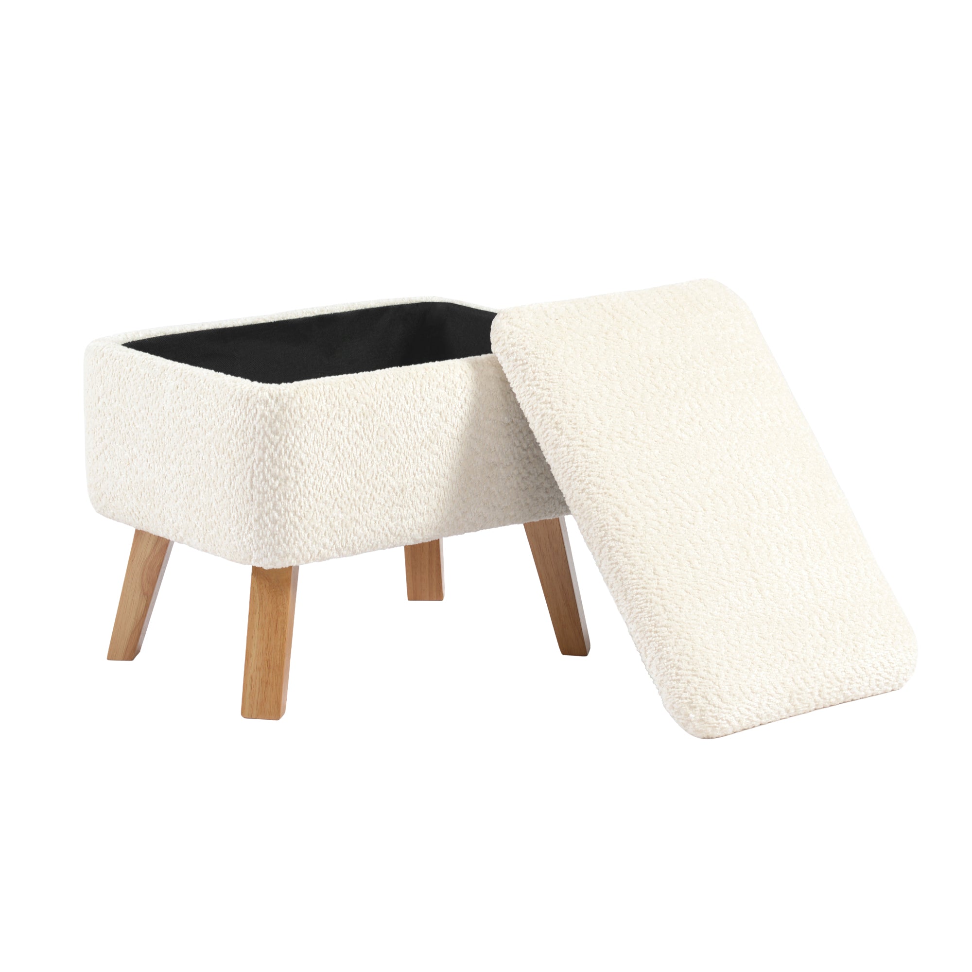 Soother Nursing Chair & Stool Off White Boucle