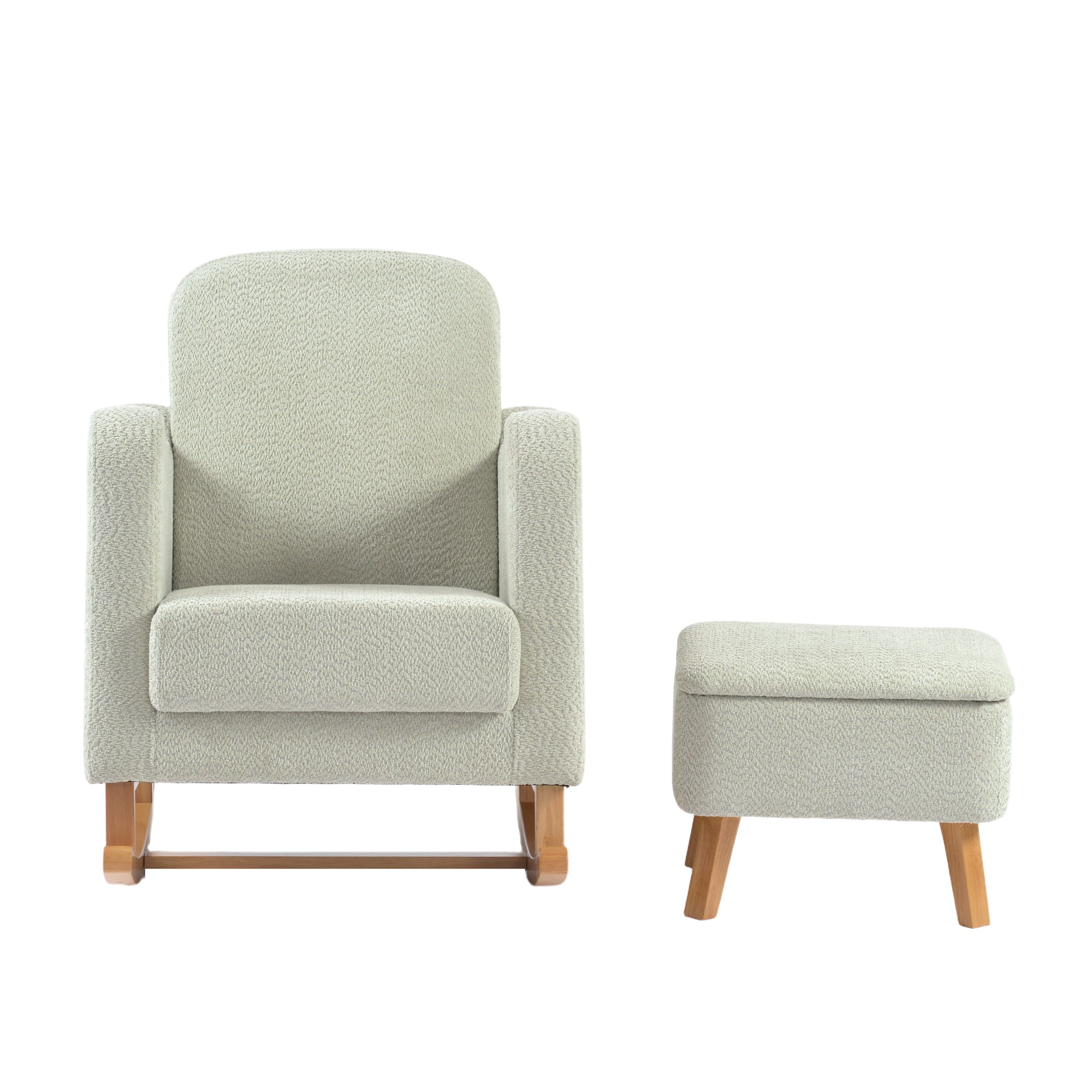 Soother Nursing Chair & Stool Sage Boucle
